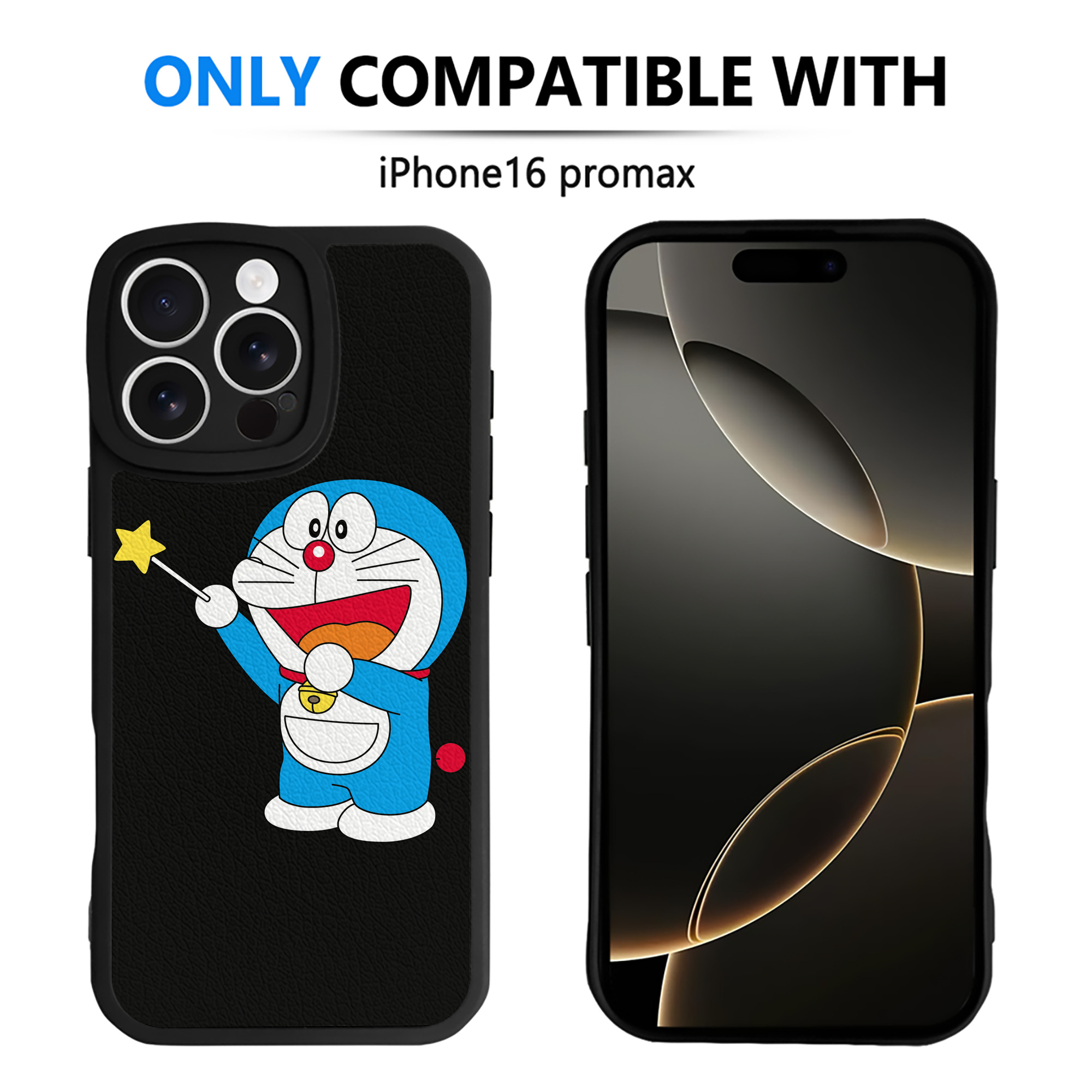 （画像用） ドラえもん Doraemon 【iPhone 16シリーズ対応】シリコンスマホケース（レザー調） 材質：シリコン